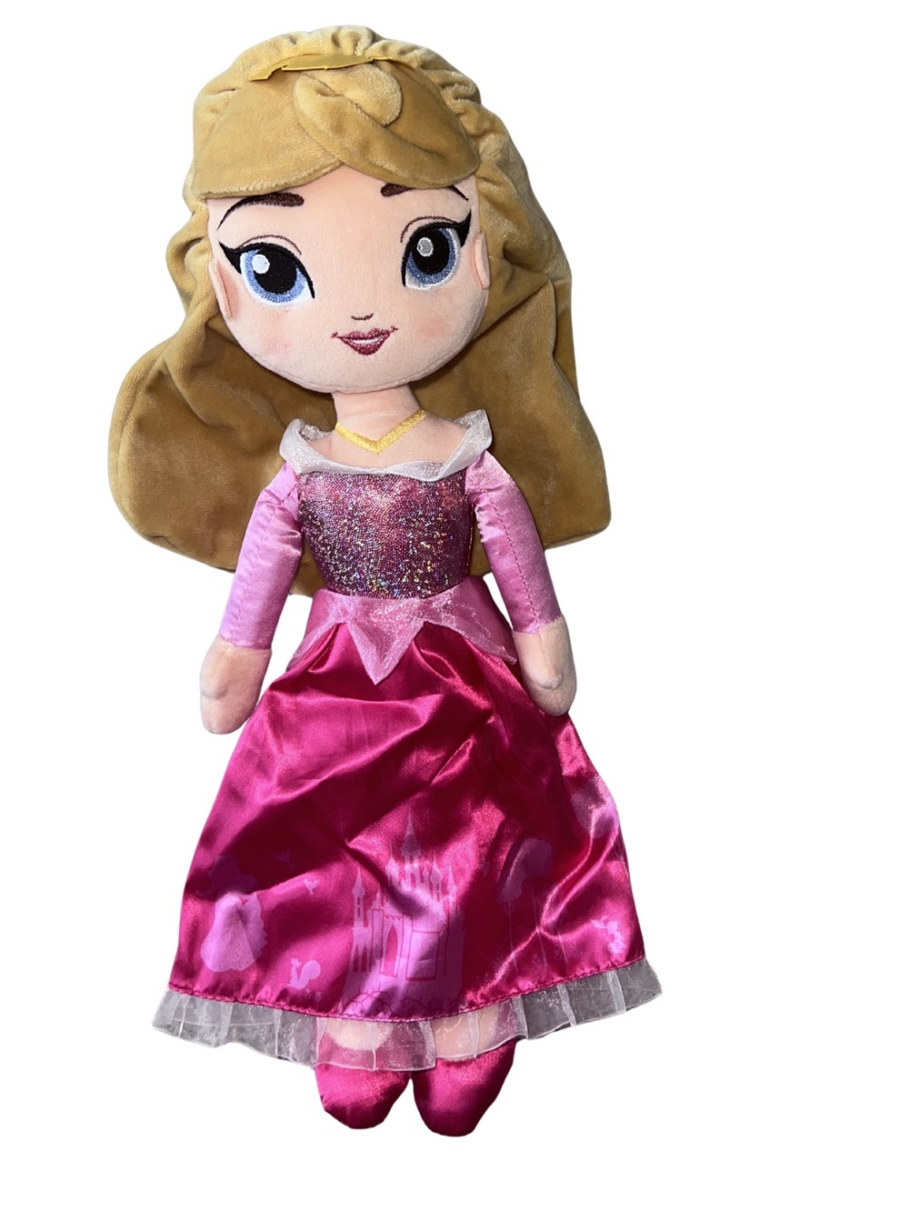 Plush Disney Aurora Doll in Pink Dress